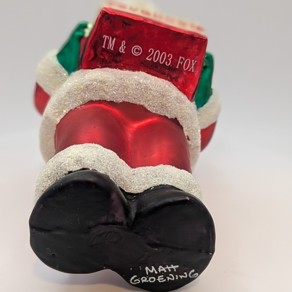 Kurt Adler - The Simpsons -Santa Homer Doughnuts-Glass Christmas Ornament - 2003 - Picture 7 of 7